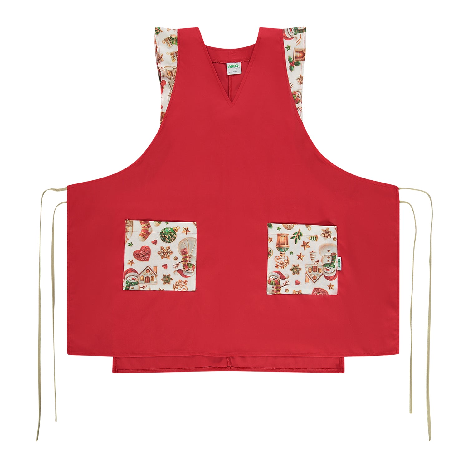 GREMBIULE NATALIZIO FARFALLA ROSSO N22