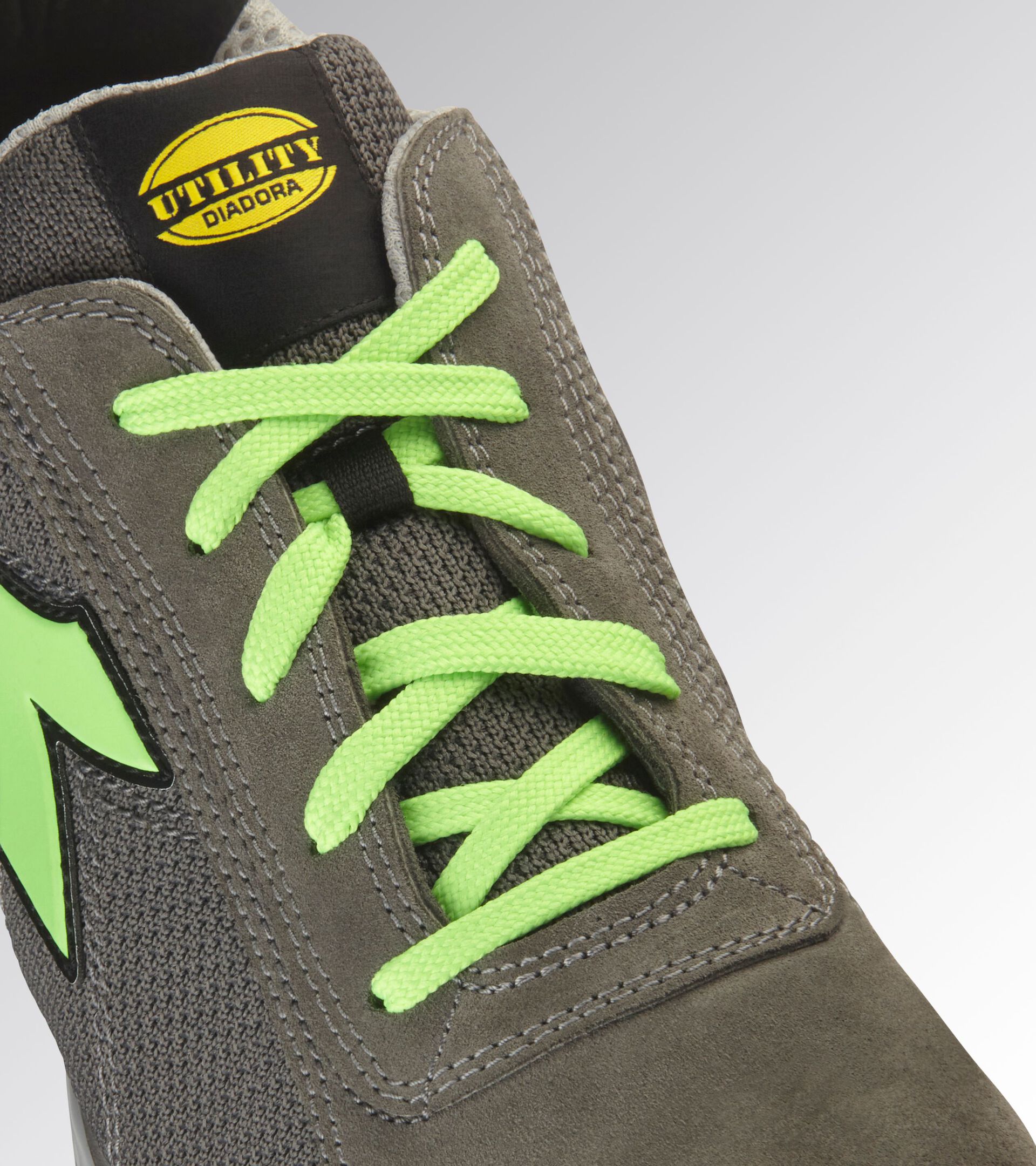 GLOVE MDS TEXT LOW S1PS FO HRO SR GRIGIO CARBONE/VERDE FLUO