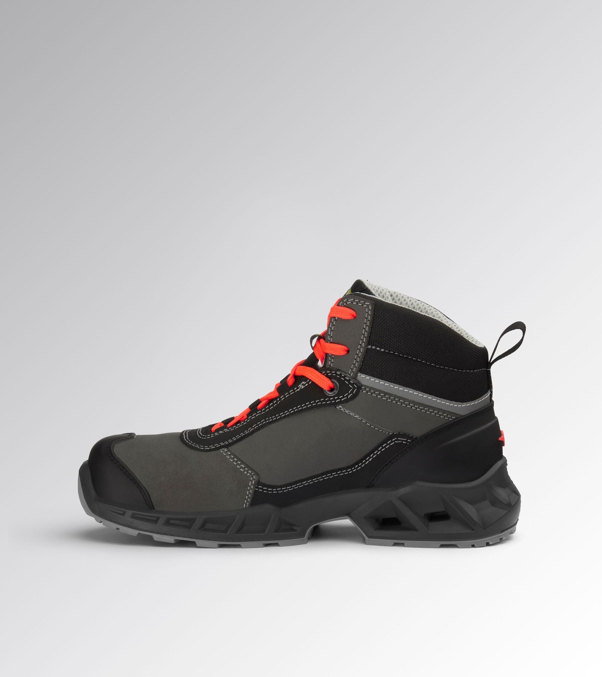 SHARK STABLE IMPACT LEATHER MID S3S NERO/ROSSO FLUO