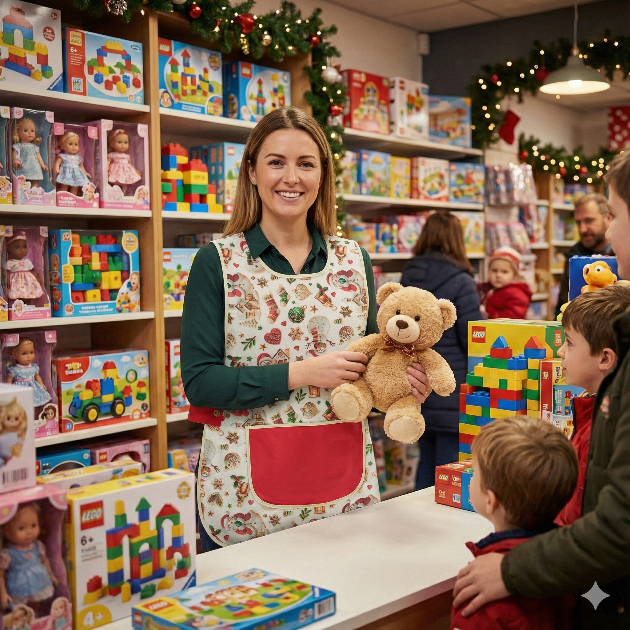 GREMBIULE NATALIZIO DALIA ROSSO-N38