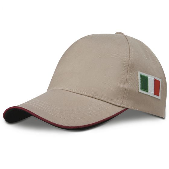 CAPPELLINO 5 PANNELLI CON BANDIERA ITALIANA CON SOTTOVISIERA A CONTRASTO