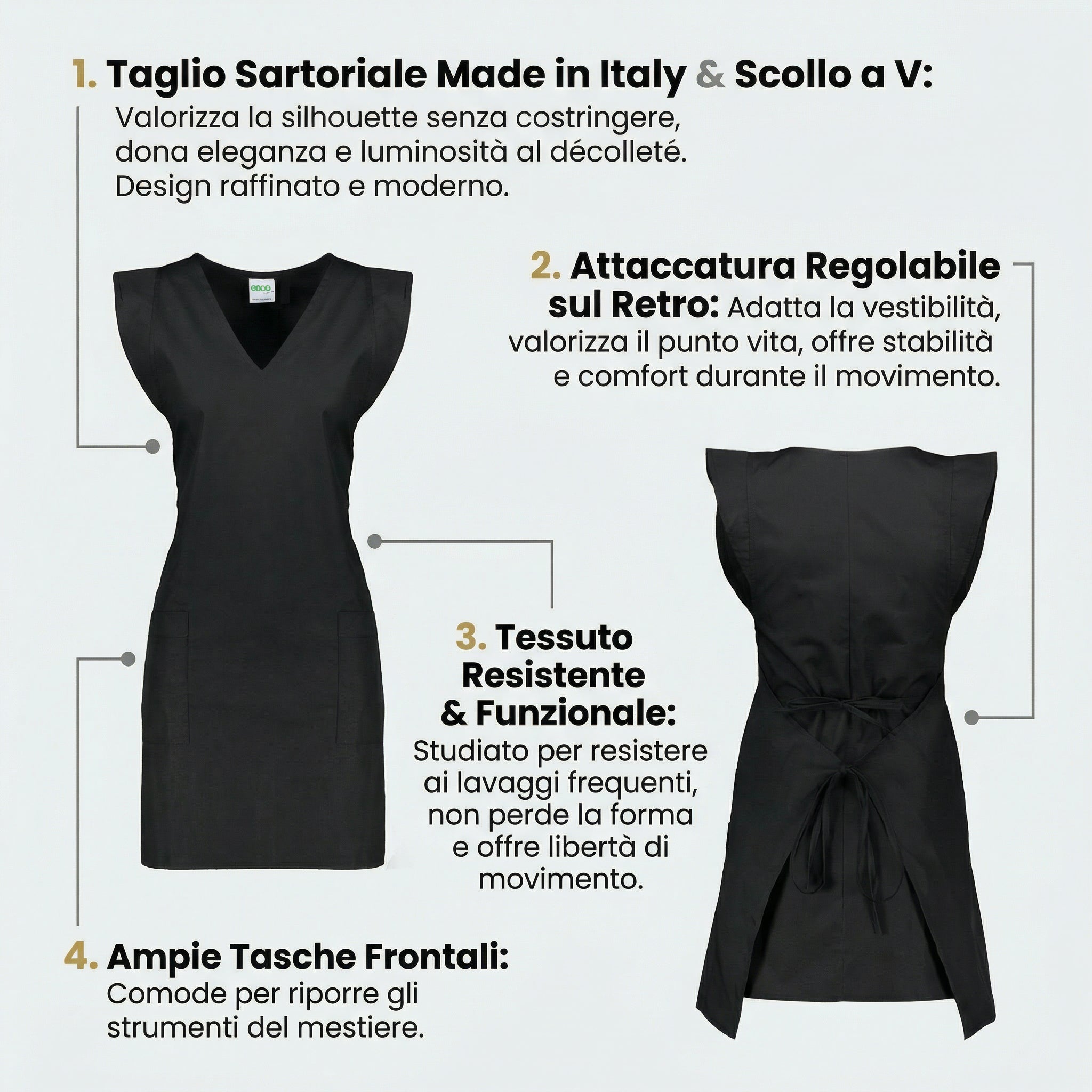 GREMBIULE SMANICATO FARFALLA