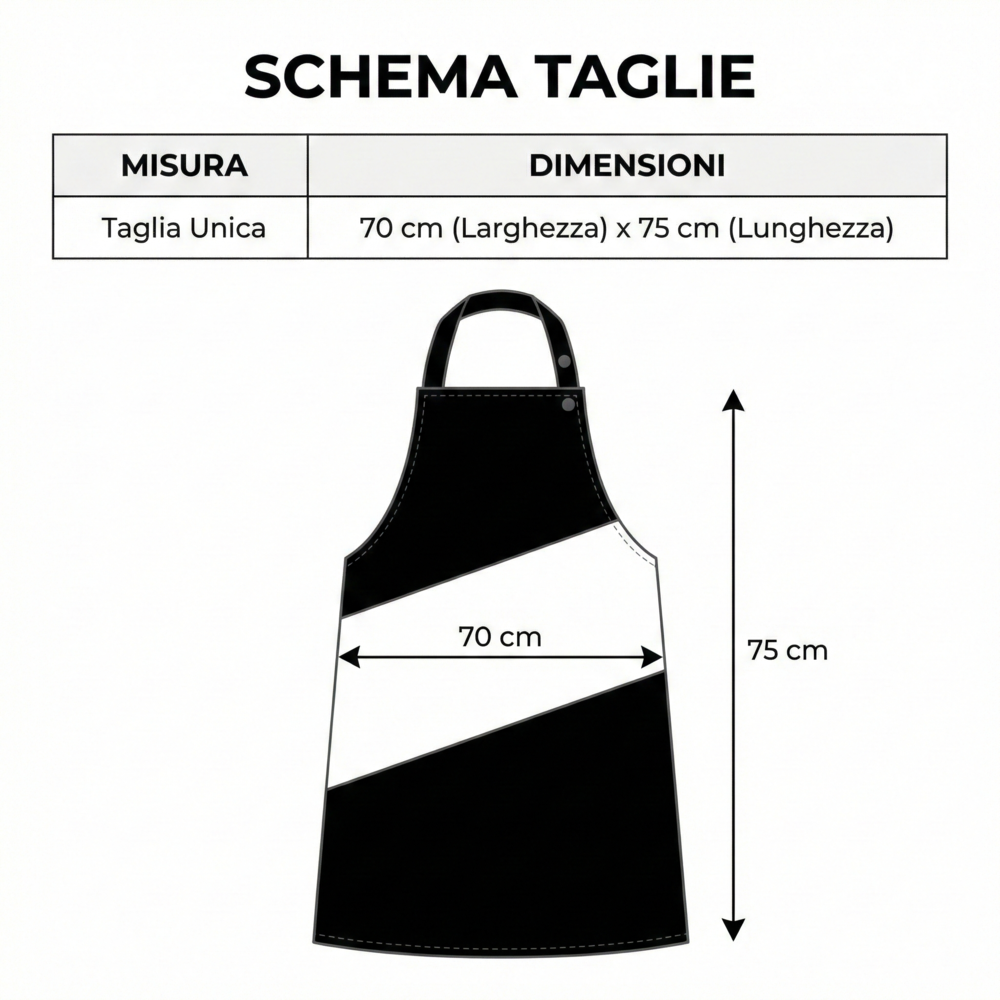 Tabella taglie GREMBIULE PER RISTORAZIONE "NINFEA"