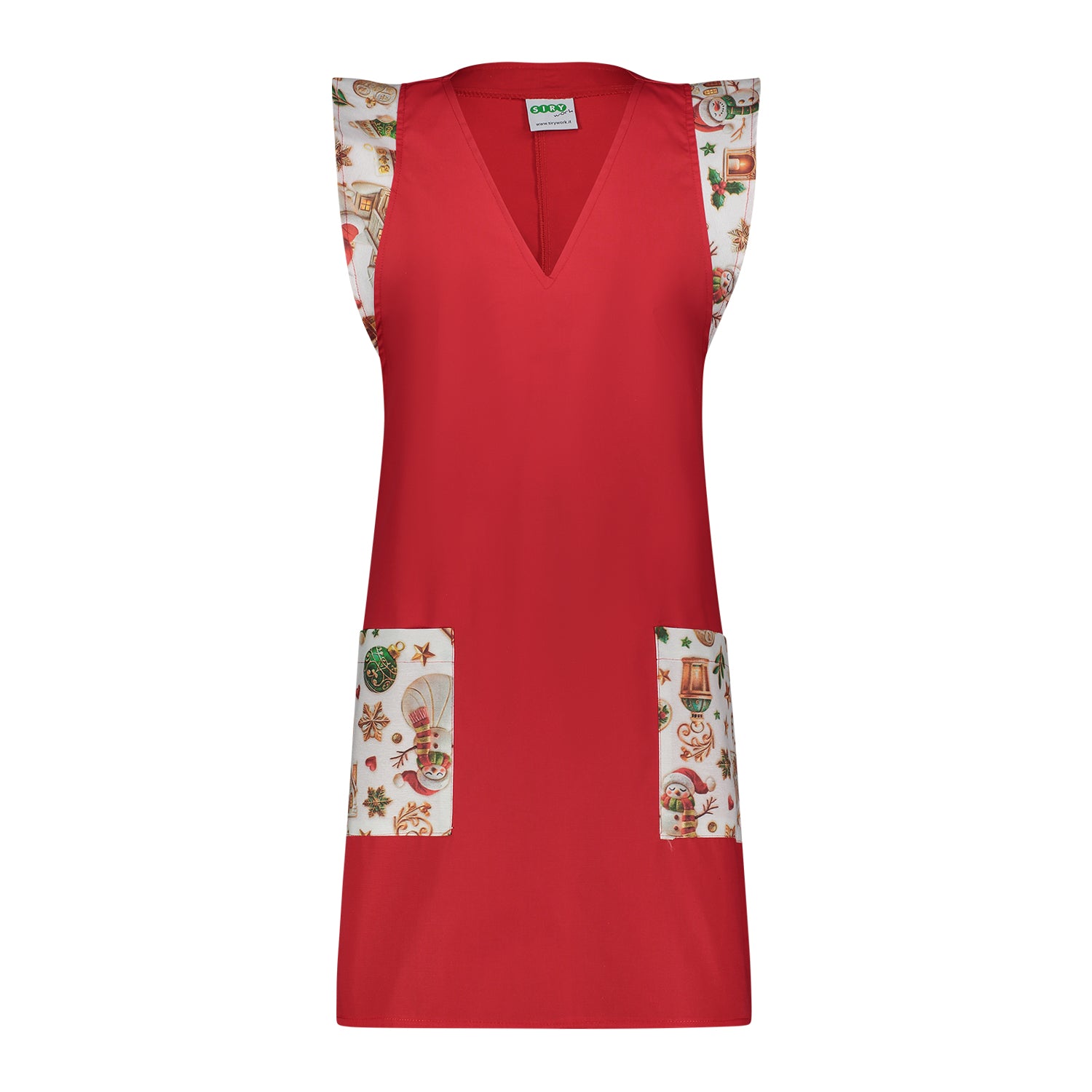 GREMBIULE NATALIZIO FARFALLA ROSSO N22