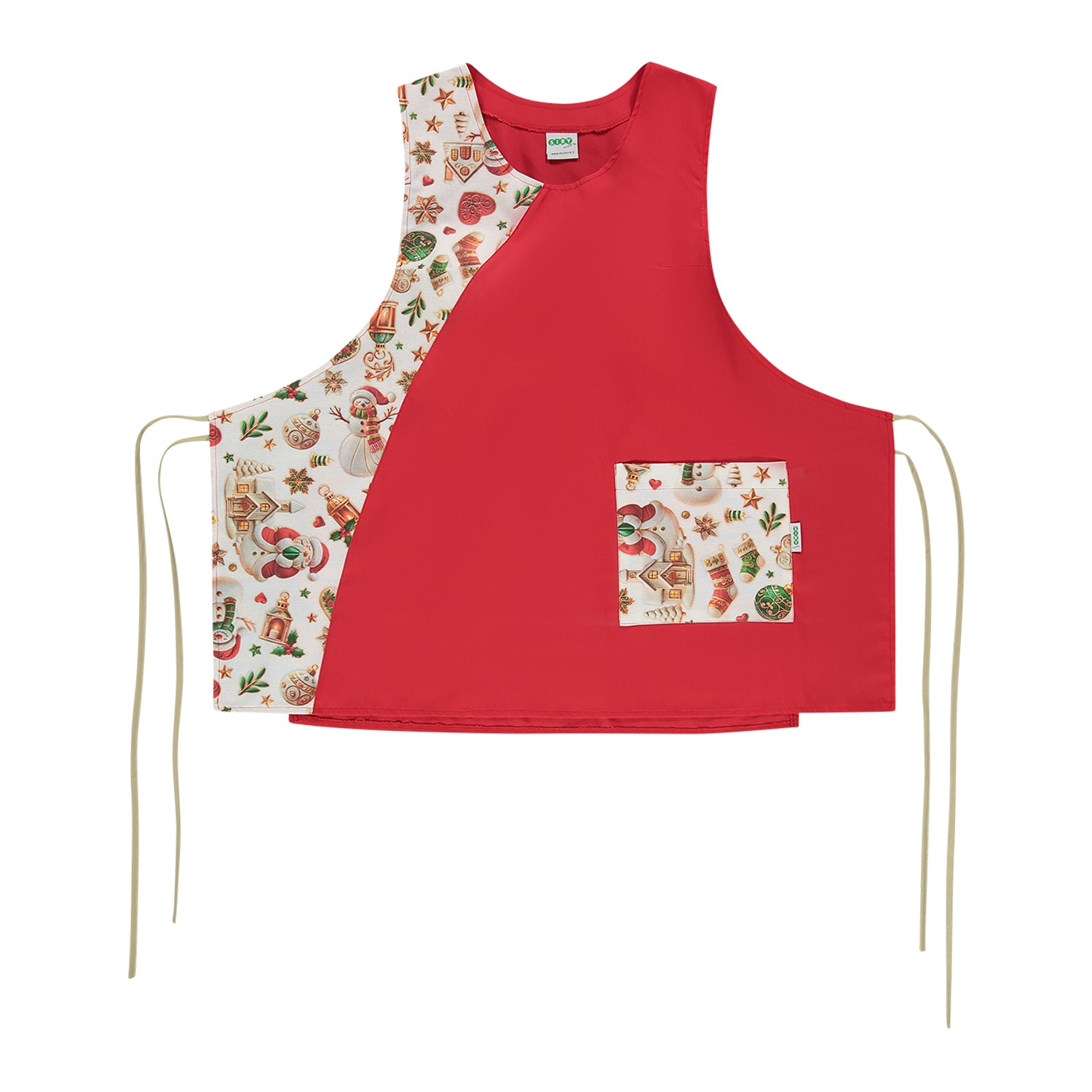 GREMBIULE NATALIZIO FRESIA ROSSO-N34