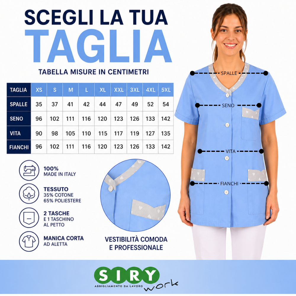 Tabella taglie GREMBIULE MIRIAM