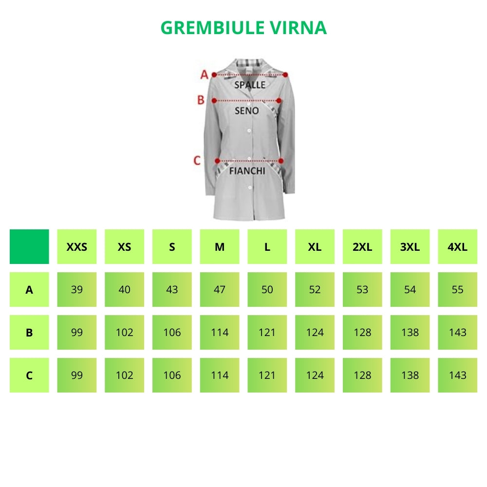 Tabella taglie GREMBIULI DONNA