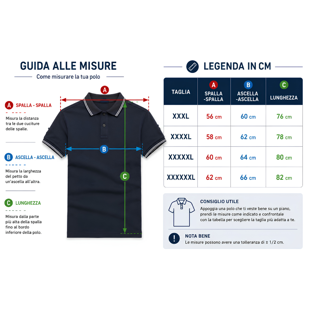Tabella taglie POLO OVER BACI&ABBRACCI BAM 2566