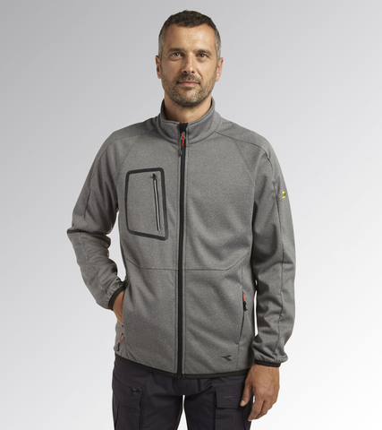 SOFTSHELL LEGGERO BONDED JACKET CROSS STEEL GRAY MELANGE